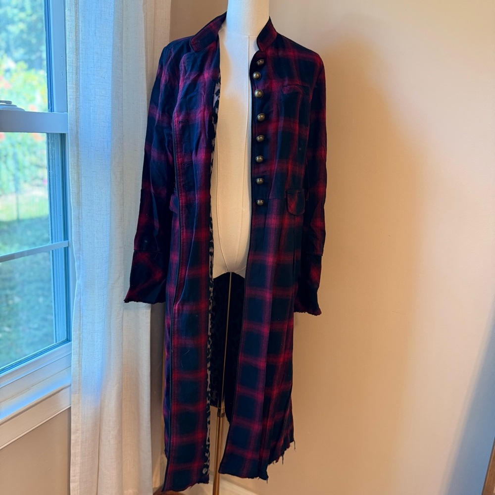 Free People Odessa Duster in Maroon - Picture 3 of 8